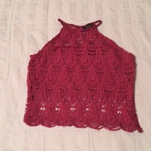 Maroon crop top